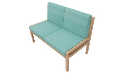 Banquette Noé 2 places sans accoudoirs